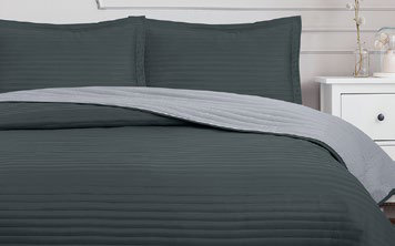 Colcha Bicolor Gris