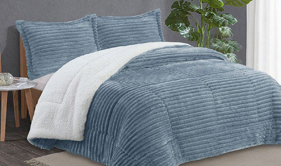 Plumón Jacquard Stripe Azul