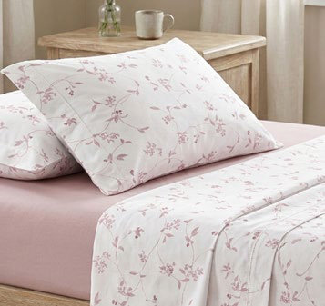 Sábanas 180 Hilos Estampadas Enredadera Rosa