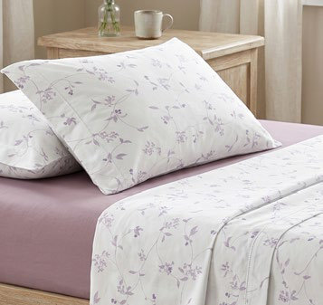 Sábanas 180 Hilos Estampadas Enredadera Lila