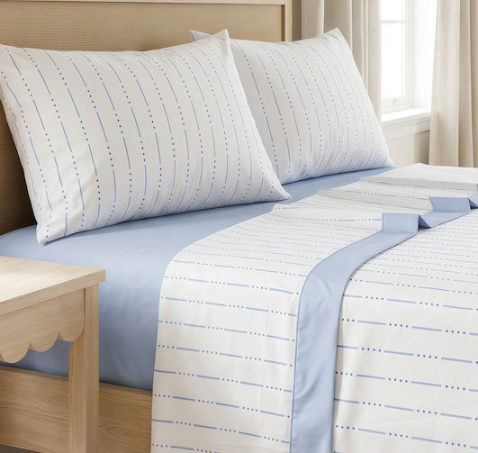 Sábanas 180 Hilos Estampadas Punto Azul