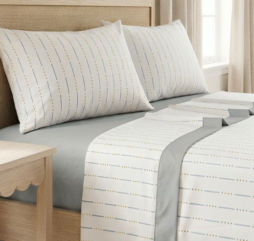 Sábanas 180 Hilos Estampadas Punto Gris