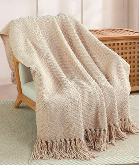 Manta Tejida 750 G 127X152 Beige
