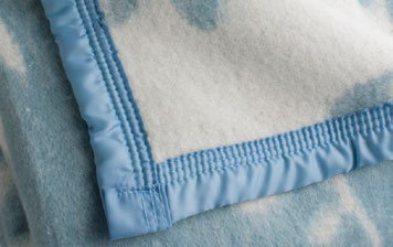 Frazada 25% Lana Jacquard Rama Celeste
