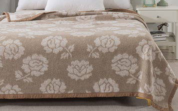 Frazada Classic Jacquard Beige