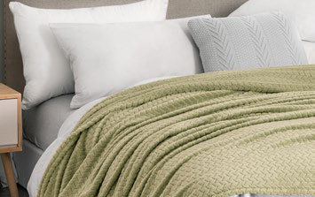 Frazada Jacquard Flannel Verde