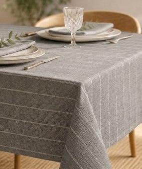 Mantel Jacquard Rústico 140X230 Gris