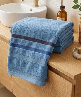 Toalla Baño Lumier 67X140 Cm Celeste