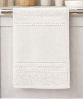 Toalla Visita Valentine 30X50 Cm Blanco